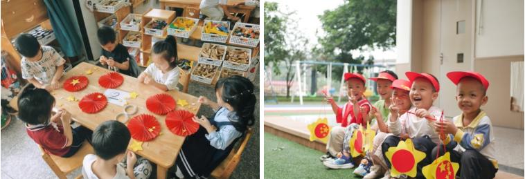宜宾三江新区罗龙中心幼儿园开展“喜迎双节，童心向国”主题活动