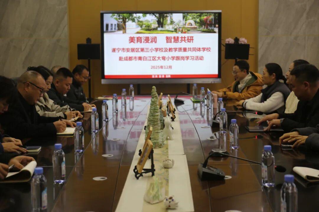 遂宁安居区三小共同体艺体教师赴成都青白江大弯小学交流学习活动
