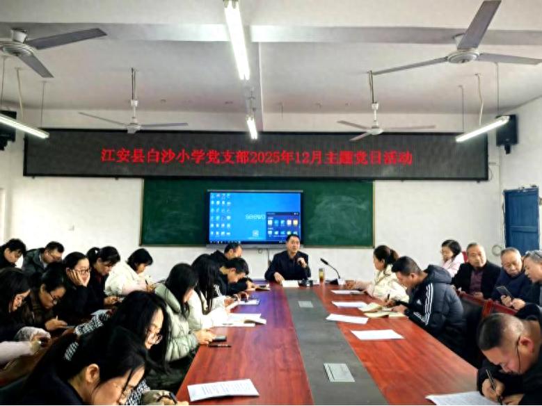 江安县白沙小学校党支部开展十二月主题党日活动