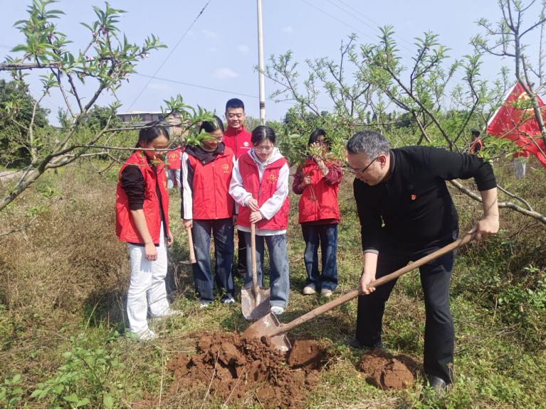 “植”此青绿 共树未来——宜宾市叙州区高场学校第一支部开展党建带团建主题党日植树活动