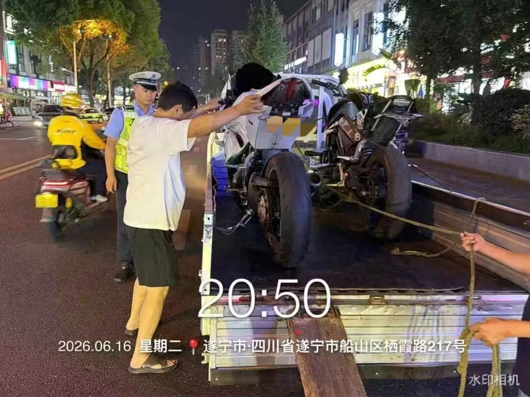 【百日攻坚行动】严查“飙车炸街”，遂宁交警在行动！